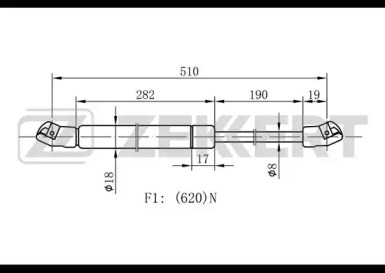 Газовая пружина ZEKKERT GF-1341