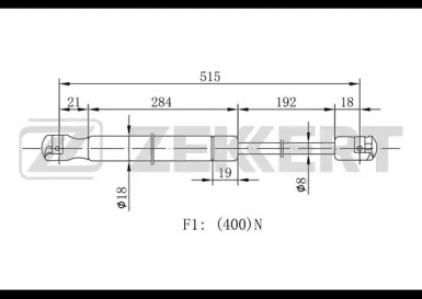 Газовая пружина ZEKKERT GF-1908