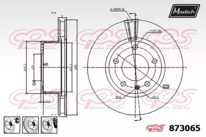 Тормозной диск MAXTECH 873065.6980