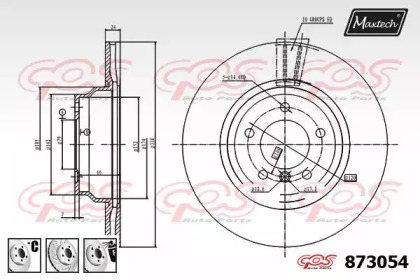 Тормозной диск MAXTECH 873054.6980