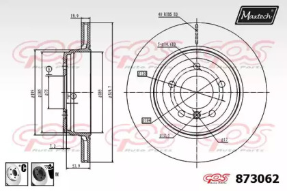 Тормозной диск MAXTECH 873062.6060