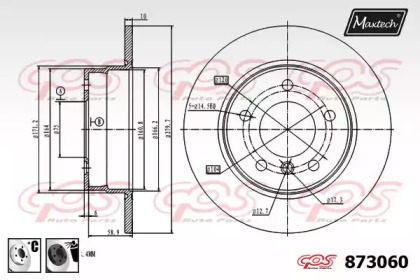 Тормозной диск MAXTECH 873060.6060