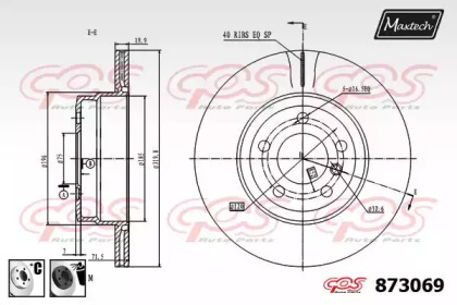 Тормозной диск MAXTECH 873069.6060