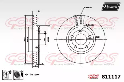 Тормозной диск MAXTECH 811117.6060