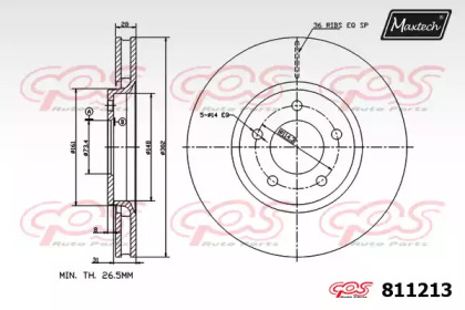 Тормозной диск MAXTECH 811213.0000