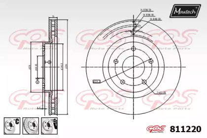 Тормозной диск MAXTECH 811220.6980