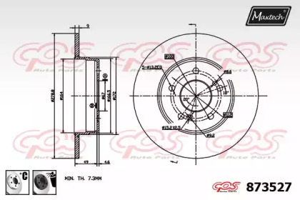 Тормозной диск MAXTECH 873527.6060