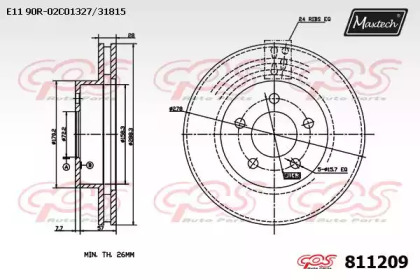 Тормозной диск MAXTECH 811209.0000