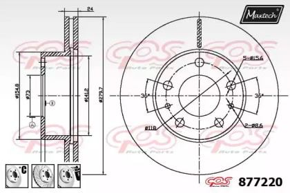 Тормозной диск MAXTECH 877220.6880