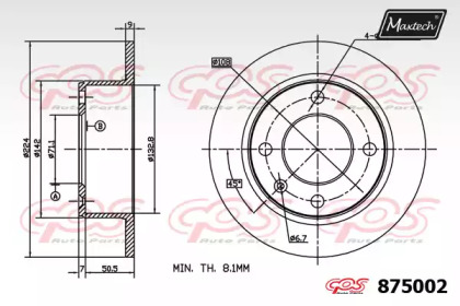 Тормозной диск MAXTECH 875002.0000