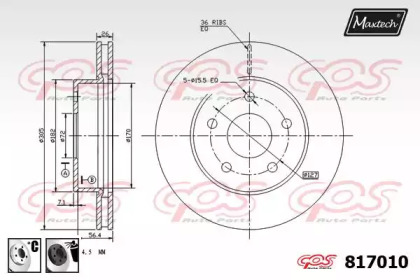 Тормозной диск MAXTECH 817010.6060