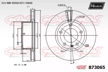 Тормозной диск MAXTECH 873065.0000