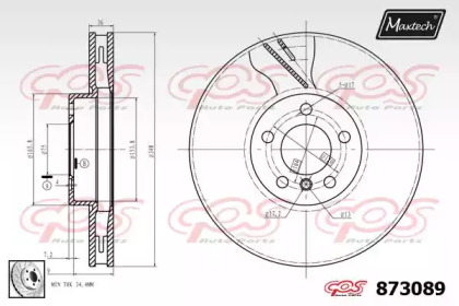 Тормозной диск MAXTECH 873089.0300