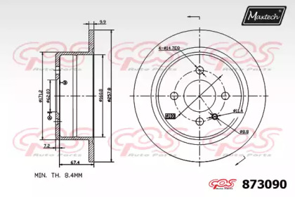 Тормозной диск MAXTECH 873090.0000