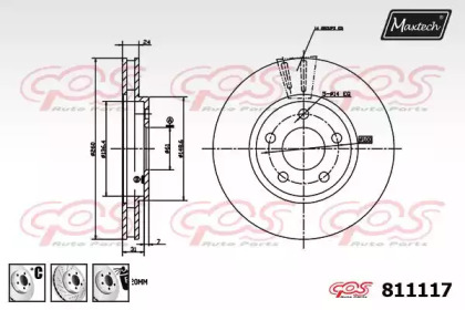 Тормозной диск MAXTECH 811117.6880