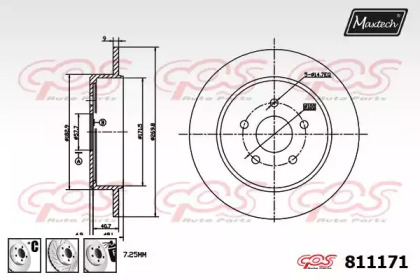 Тормозной диск MAXTECH 811171.6880