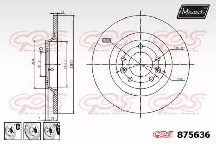 Тормозной диск MAXTECH 875636.6880