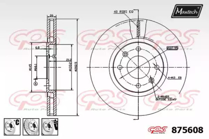 Тормозной диск MAXTECH 875608.6880