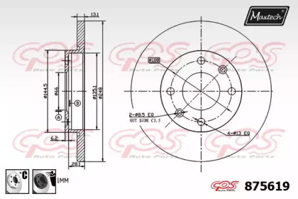 Тормозной диск MAXTECH 875619.6060