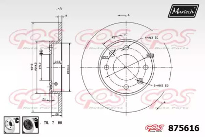 Тормозной диск MAXTECH 875616.6060