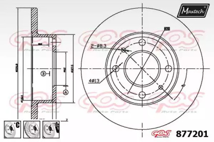 Тормозной диск MAXTECH 877201.6880