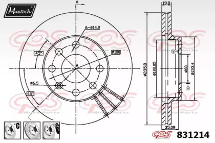 Тормозной диск MAXTECH 831214.6980