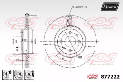 Тормозной диск MAXTECH 877222.6880