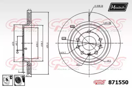 Тормозной диск MAXTECH 871550.6060