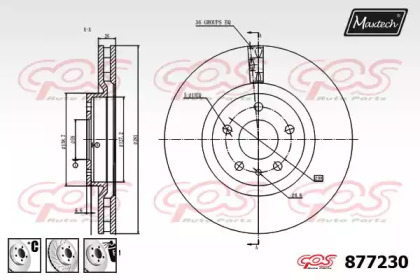 Тормозной диск MAXTECH 877230.6880