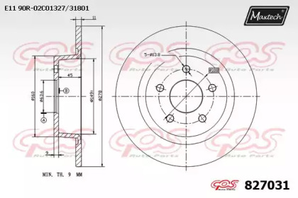 Тормозной диск MAXTECH 827031.0000