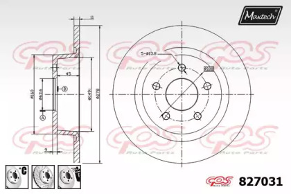 Тормозной диск MAXTECH 827031.6980