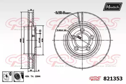 Тормозной диск MAXTECH 821353.6060