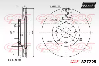 Тормозной диск MAXTECH 877225.0000