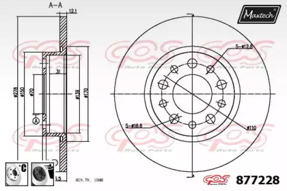 Тормозной диск MAXTECH 877228.6060