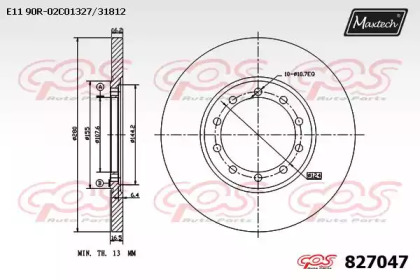 Тормозной диск MAXTECH 827047.0000