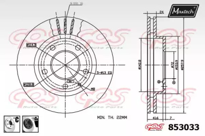 Тормозной диск MAXTECH 853033.6060