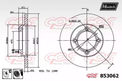 Тормозной диск MAXTECH 853062.6060