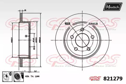 Тормозной диск MAXTECH 821279.6060