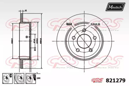 Тормозной диск MAXTECH 821279.6980