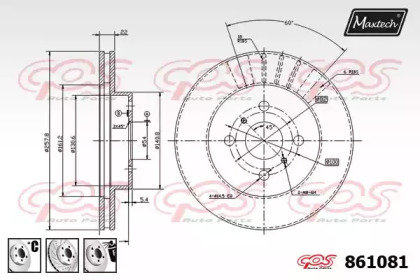 Тормозной диск MAXTECH 861081.6980