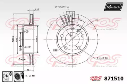 Тормозной диск MAXTECH 871510.6060