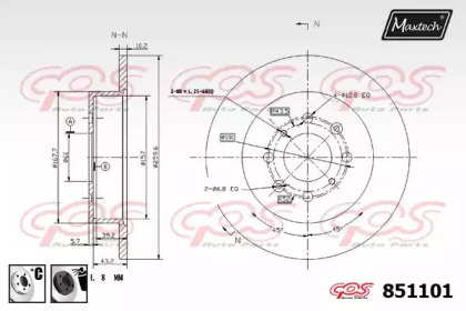 Тормозной диск MAXTECH 851101.6060