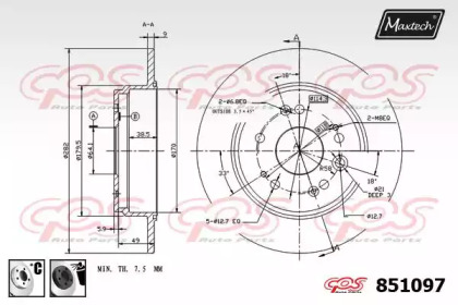 Тормозной диск MAXTECH 851097.6060