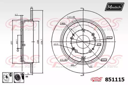 Тормозной диск MAXTECH 851115.6060