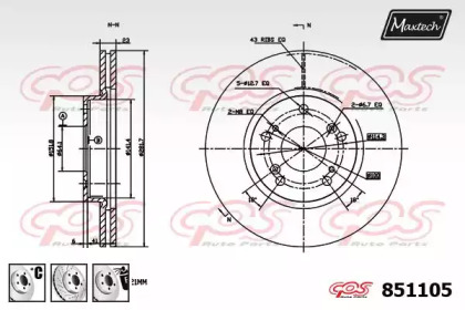 Тормозной диск MAXTECH 851105.6880