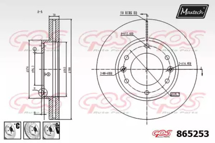 Тормозной диск MAXTECH 865253.6880