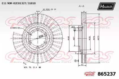 Тормозной диск MAXTECH 865237.0000