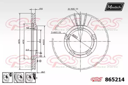 Тормозной диск MAXTECH 865214.6880