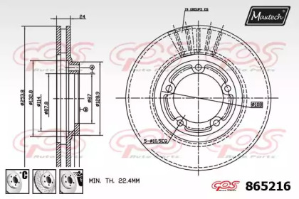 Тормозной диск MAXTECH 865216.6980