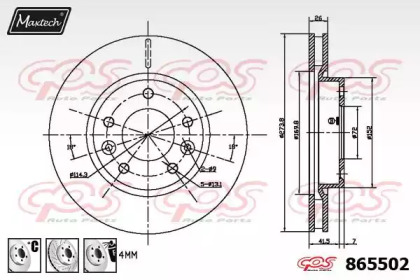 Тормозной диск MAXTECH 865502.6980